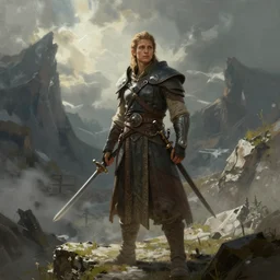 a nord from skyrim, artstation hall of fame gallery, editors choice, #1 digital painting of all time, most beautiful image ever created, emotionally evocative, greatest art ever made, lifetime achievement magnum opus masterpiece, the most amazing breathtaking image with the deepest message ever painted, a thing of beauty beyond imagination or words