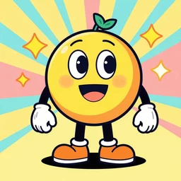 cartoon character, new retro style
