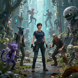 Lots of interdimensional beings messing up our timelines 4k photorealism HD