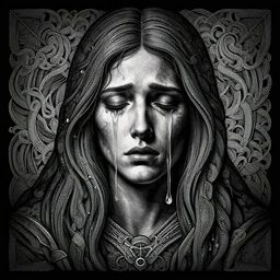 god is crying by dan hillier, high contrast, intricate, super resolution