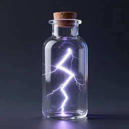 digital realistic of Lightening in a bottle, cosmic energy, trending artstation 4k