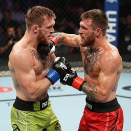 conor mcgregor knocking himself out, high quality photo
