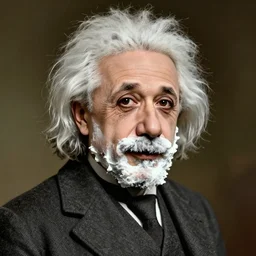 Albert Einstein as a teenager, shaved face, vintage photo, 1800s, colorized