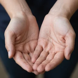 photo of human hands, very detailed