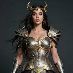 portrait of ana de armas as a war goddess. 8 k, stunning and beautiful, award winning, highly detailed, extremely delicate armor, beautiful portrait, dramatic, mystical, league of legends style