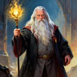 use the force harry potter! \ : gandalf, colorful digital illustration by zdzisław beksinski