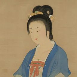 a portrait of an elegant lady, phad painting