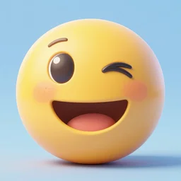 emoji funny happy smilley 3d cartoon Digital art midjourney stylized