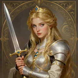 portrait of a small paladin who worships desna, holding a starknife, d & d, pathfinder, fantasy, intricate, elegant, highly detailed, digital painting, artstation, smooth, sharp focus, illustration, art by artgerm and greg rutkowski and alphonse mucha, eddie mendoza, christophe young, craig mullins, evan lee, silvain sarrailh, dao trong le, kan liu, character design, trending on artstation, headshot, character concept