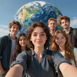 the last selfie on earth, wide angle, super highly detailed, professional digital painting, artstation, concept art, smooth, sharp focus, no blur, no dof, extreme illustration, unreal engine 5, photorealism, hd quality, 8 k resolution, cinema 4 d, 3 d, beautiful, cinematic, art by artgerm and greg rutkowski and alphonse mucha and loish and wlop