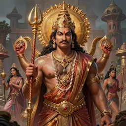 bahubali, highly detailed, d & d, fantasy, highly detailed, digital painting, trending on artstation, concept art, sharp focus, illustration, art by artgerm and greg rutkowski and fuji choko and viktoria gavrilenko and hoang lap