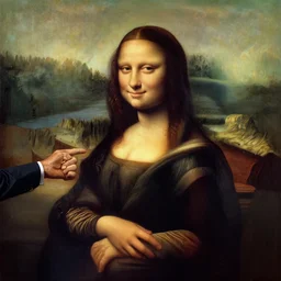 a beautiful painting of donald trump playing mona lisa, by leonardo da vinci, ultra - detailed, 8 k