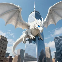 blue eyes white dragon destroying the WTC