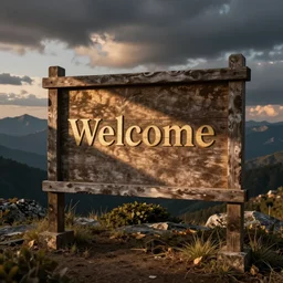 a welcome sign