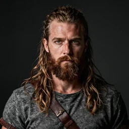 High quality portrait of a barbarian