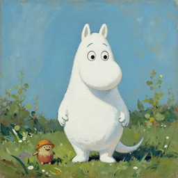 oil painting moomin troll by henry justice ford