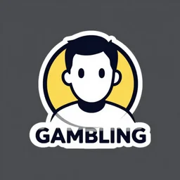 gambling addict, digital art, iconic icon, 2 d vector logo, cartoon, t - shirt design