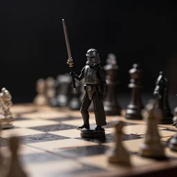 star wars chess figures, dramatic lighting