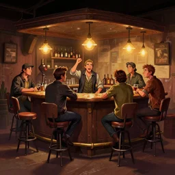 photo the last us part 2 bill's bar : 5 4 k rtx hdr volume light concept studio matte painting environement digital illustration fanart artstation by eytan zana and balazs agoston, jad saber, aaron limonick, pablo dominguez and florent lebrun and robby johnson