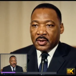 martin luther king jr as a twitch streamer, stream capture, microphone, screenshot, livestream 4 k