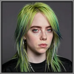 a comic drawing caricature of billie eilish as a pixar character, high quality, 8 k, soft lighting, realistic face, path traced, by frank frazetta, simon bisley, brom