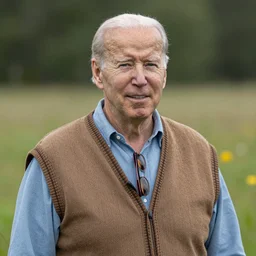 a portrait photograph of joe biden as a scandinavian hunter gatherer, dslr photography
