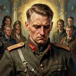 holy protector marshal josip broz tito painfully mourning the death of yugoslavia, colourised, face portrait, epic, tragic, very sad, military art, fantasy, dieselpunk, hd shot, digital portrait, beautiful, artstation, comic style, by artgerm, guy denning, jakub rozalski, magali villeneuve and charlie bowater