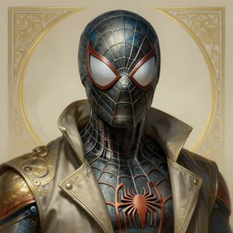 portrait of spiderman as a robot, cyberpunk machine, machine face, robed, upper half portrait, decorated, intricate intense elegant highly detailed digital painting artstation concept art smooth sharp focus illustration, art by artgerm and greg rutkowski alphonse mucha 8 k