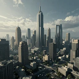dystopian city scape, ultra realistic,