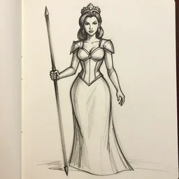 milt kahl sketch of victoria justice with curvy body as princess padme from stars wars episode 3