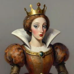 simple illustration of queen, artistic, eclectic, highly detailed, digital painting, concept art, smooth, sharp focus, illustration, art by picasso