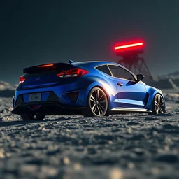 2 0 1 3 blue hyundai veloster on the moon, hyper realism, cinematic, volumetric lighting, epic composition, high detail, octane render, unreal engine, 8 k, vibrant colors, depth of field, professional photo, photorealistic, ray tracing, apocalyptic,