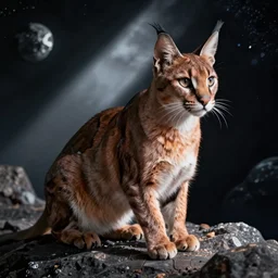 caracal cat, in space