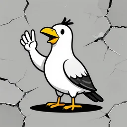 Gru flipping the bird vector art, highly detailed, very detailed, simplistic, deep shading, cracked and distorted background