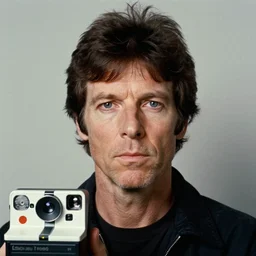Mugshot Portrait of Lou Reed, taken in the 1970s, photo taken on a 1970s polaroid camera, grainy, real life, hyperrealistic, ultra realistic, realistic, highly detailed, epic, HD quality, 8k resolution, body and headshot, film still, front facing, front view, headshot and bodyshot, detailed face, very detailed face