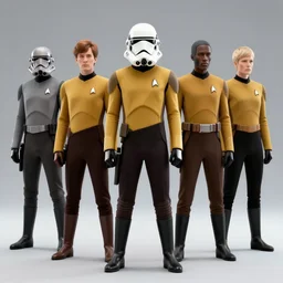 Star wars but everyone are wearing Star Trek uniforms