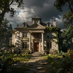 a photorealistic hyperrealistic render of a beautifully exterior scene by greg rutkowski, wlop, artgerm, dramatic lighting, strong shadows, volumetric, cinematic atmosphere, octane render, artstation, 8 k