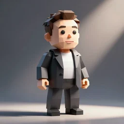 low poly elon musk