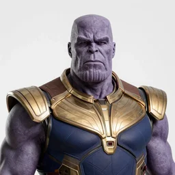 still photo of marvel ultron styling on thanos, highly detailed, photorealistic portrait, bright studio setting, studio lighting, crisp quality and light reflections, unreal engine 5 quality render