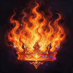 holy flame crown spell, no people, hearthstone, digital painting art, fantasy game spell symbol, matte painting concept art, art nouveau, swirly vibrant color lines, fantastically gaudy, aesthetic octane render, 8 k hd resolution, by ilya kuvshinov and cushart krentz and gilleard james and greg rutkowski