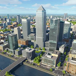 canary wharf, screenshot from simcity ( 2 0 2 0 )