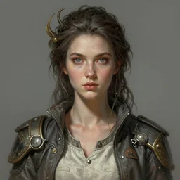 A full portrait of a beautiful post apocalyptic offworld prisoner, intricate, elegant, highly detailed, digital painting, artstation, concept art, smooth, sharp focus, illustration, art by Krenz Cushart and Artem Demura and alphonse mucha