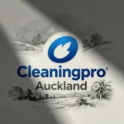 logo of cleaningpro auckland company, pencil sketch