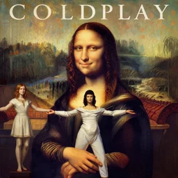 A rendition of Vitruvians by Vinci but for Coldplay's album cover, portrait, elegant, intricate, digital painting, concept art, sharp focus, illustration