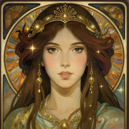 symmetrical portrait painting of a shamanic priestess, beautiful face, gorgeous, face visible, magic, cinematic lighting, extremely detailed, sharp focus, by studio ghibli, lise deharme, hans zatzka, george stubbs, louis wain, alphonse mucha, intricate, beautiful, award winning, trending on artstation, pixiv