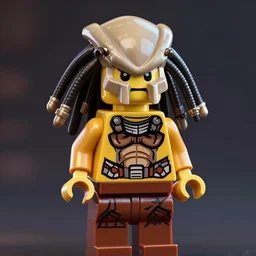 a lego minifigure of the predator, artstation, concept art, smooth, sharp focus ilustration hq, painting in the style of the movie poster, octane render, hyperrealistic, aenaluck, artgerm and roberto ferri and greg rutkowski