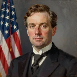 official portrait of the united states president, 1924, man with brown hair in his 50s, trending on artstation oil on canvas by J.C. Leyendeck and Edmund Blair Leighton and Charlie Bowater octane render