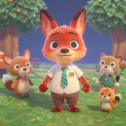 animal crossing ingame with zootopia content, hyperrealism detailed intricate high quality, high resolution, smooth 8 k octane rendered with sss volumetric cinematic dramatic light