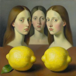 lemon fears, oil on canvas, surrealism
