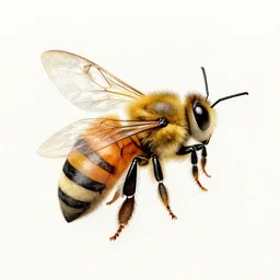 Bee watercolour, Gustave Doré art, Trending on artstation.